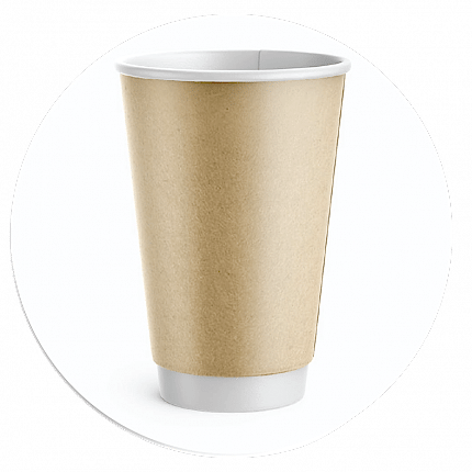 16 oz Double Wall Kraft Bardak