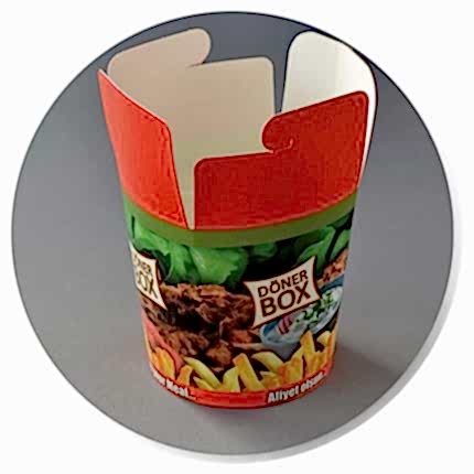 16 oz Baskılı Döner Box