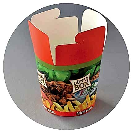 26 oz Baskılı Döner Box